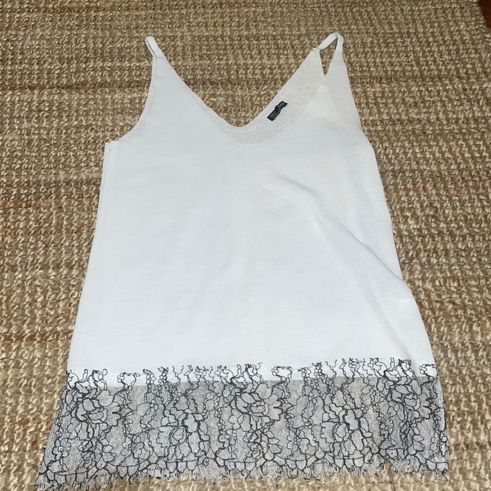 Zara White Strapped Tank